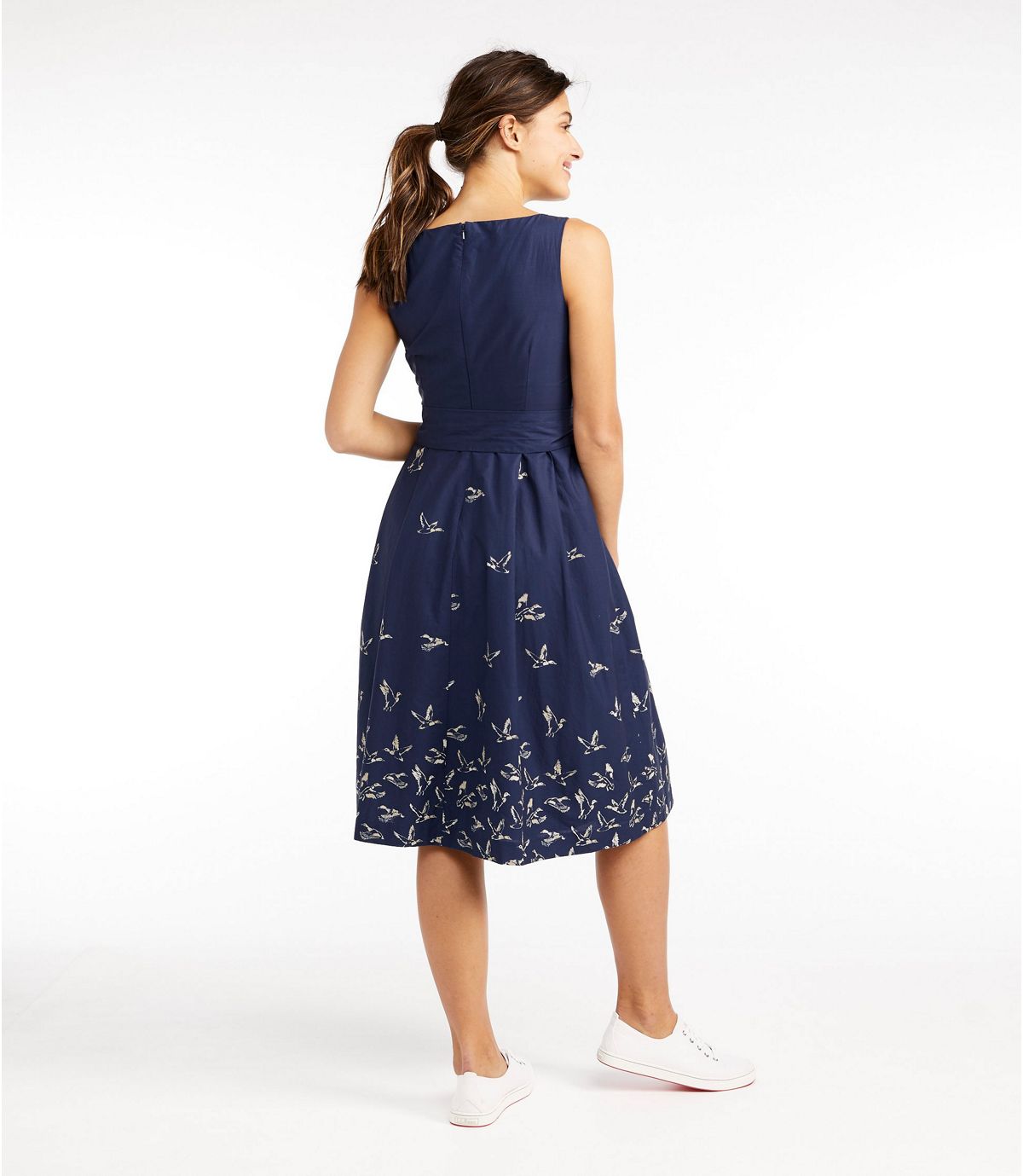 L.L.Bean Women's Signature Poplin Dress, Print