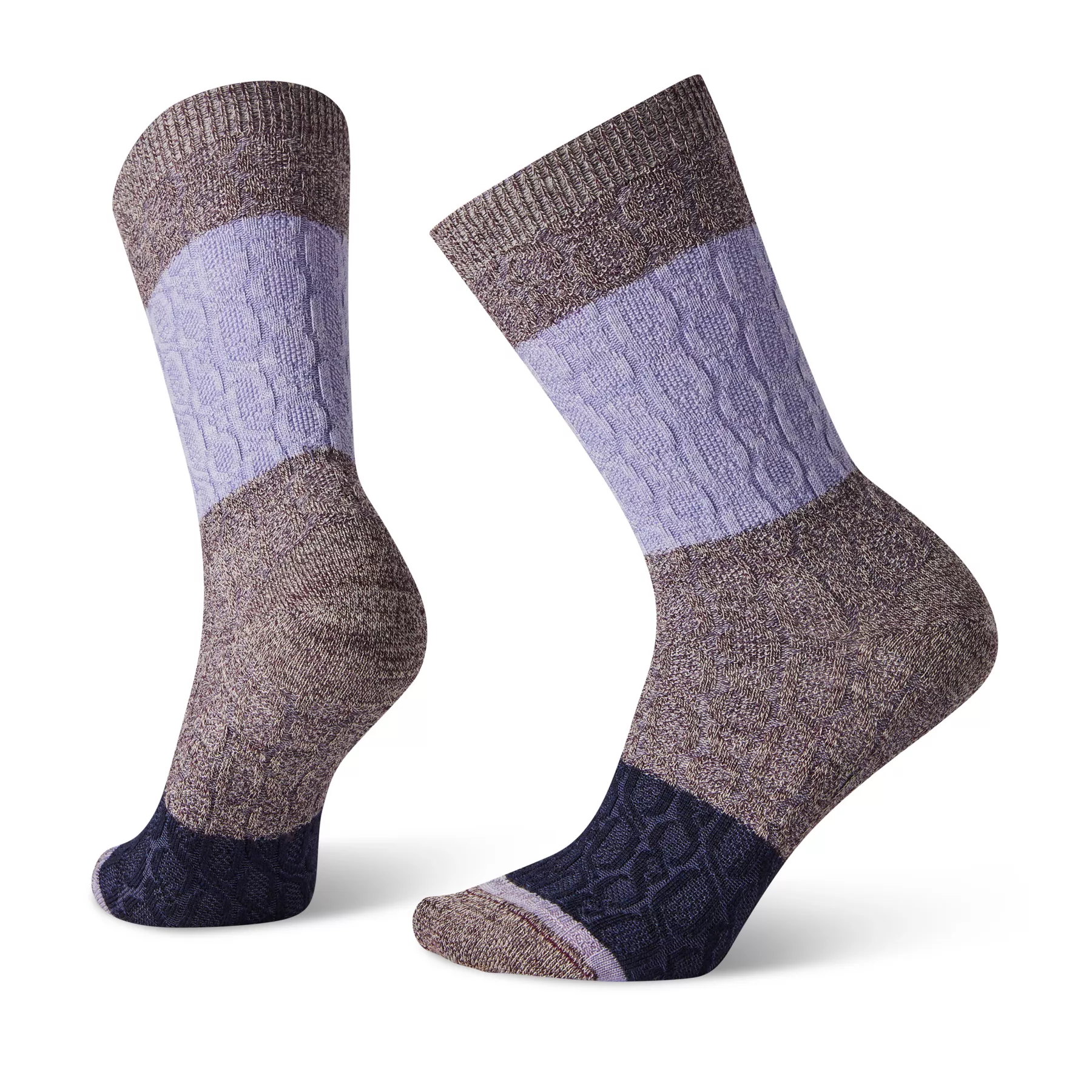 Women's Smartwool Colorblocked Cable Crew Socks