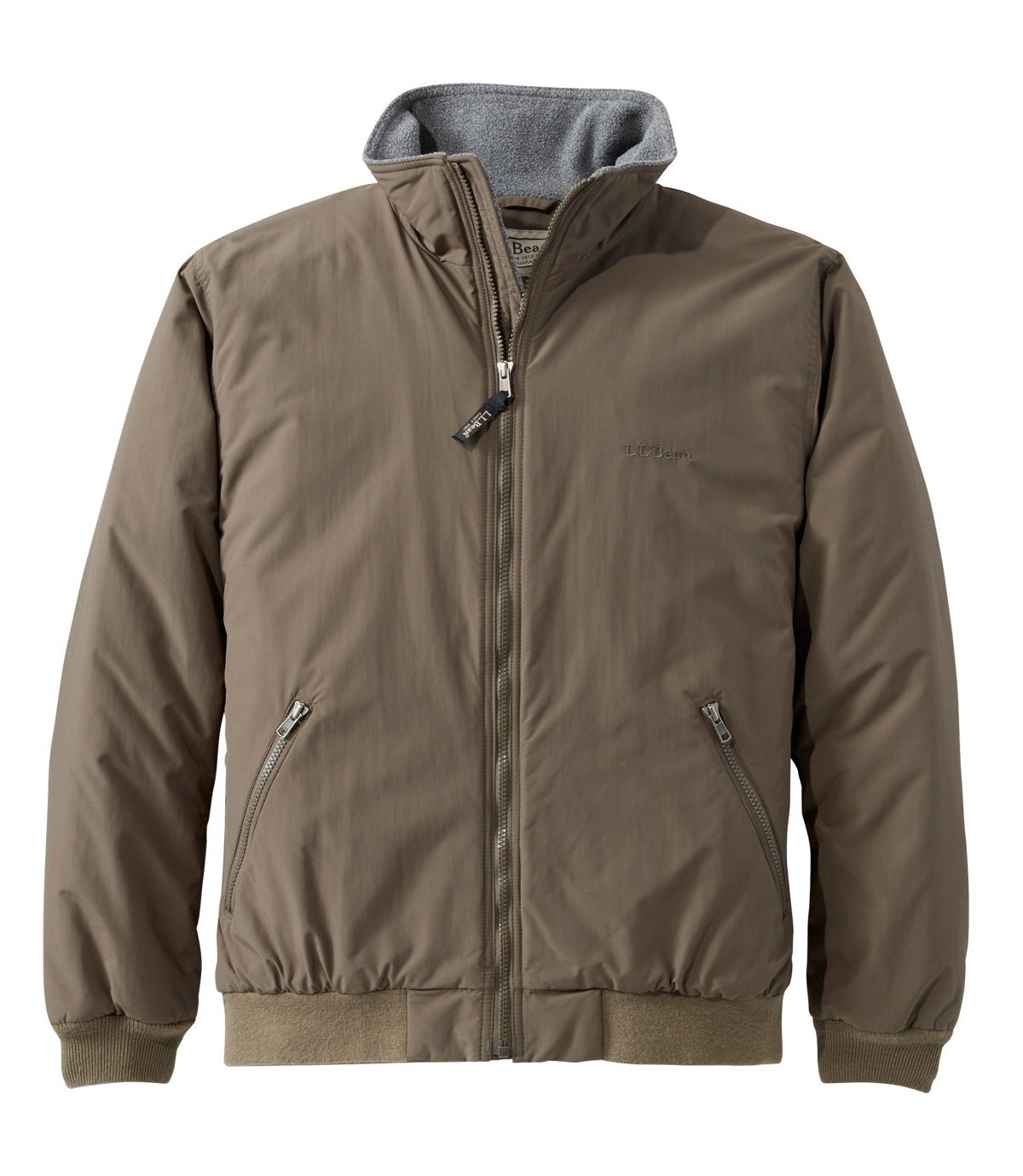 L.L.Bean Men's Warm-Up Jacket, Fleece Lined