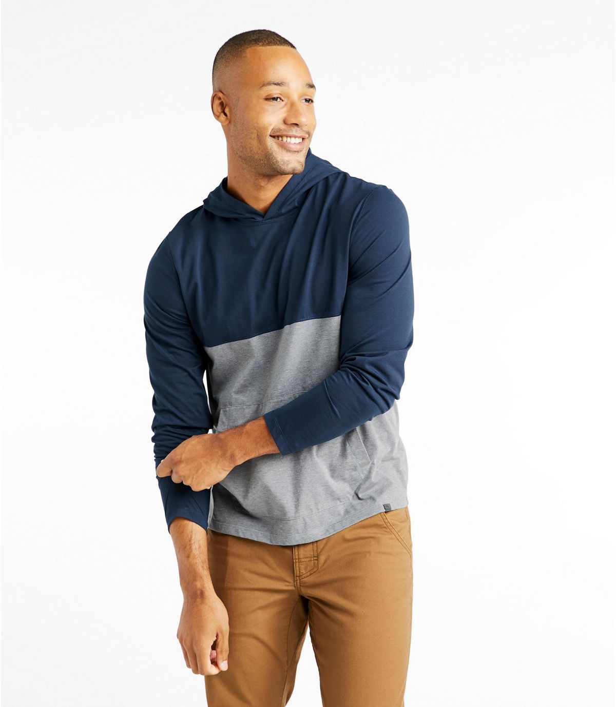 L.L.Bean Men's L.L.Bean Performance Hooded Tee, Long-Sleeve