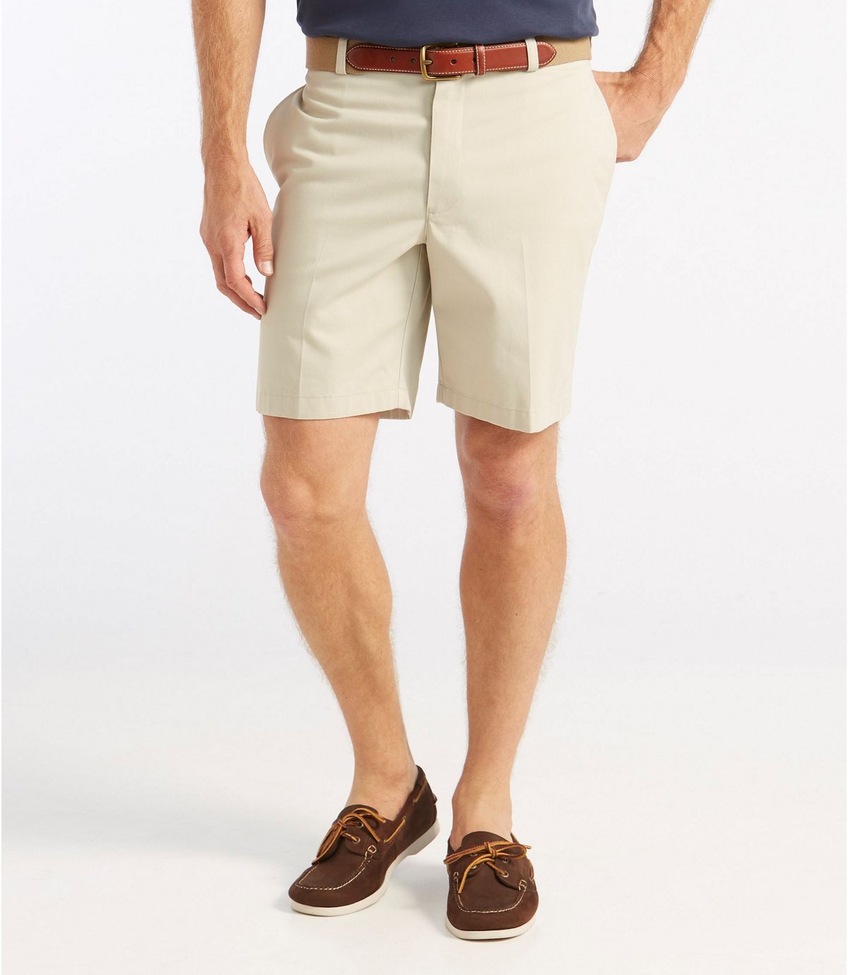 L.L.Bean Men's Double L® Chino Shorts, Classic Fit Plain Front 8" Inseam
