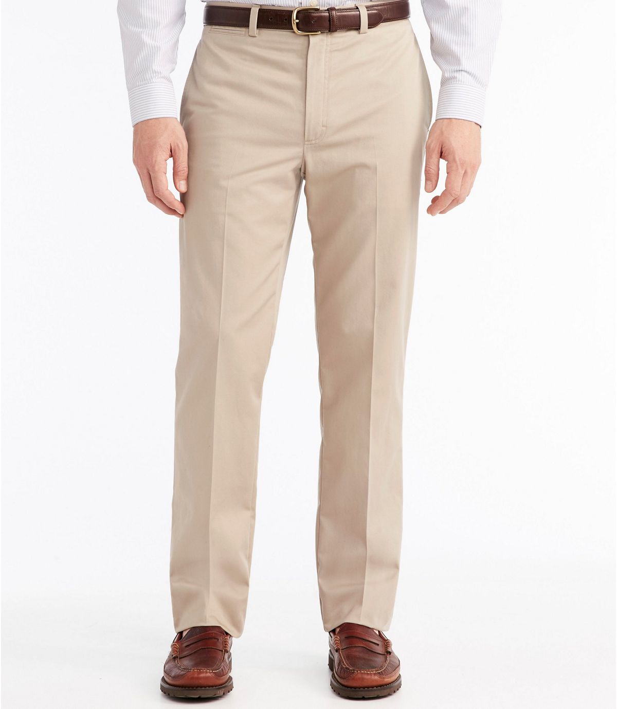 L.L.Bean Men's Wrinkle-Free Dress Chinos, Classic Fit Plain Front