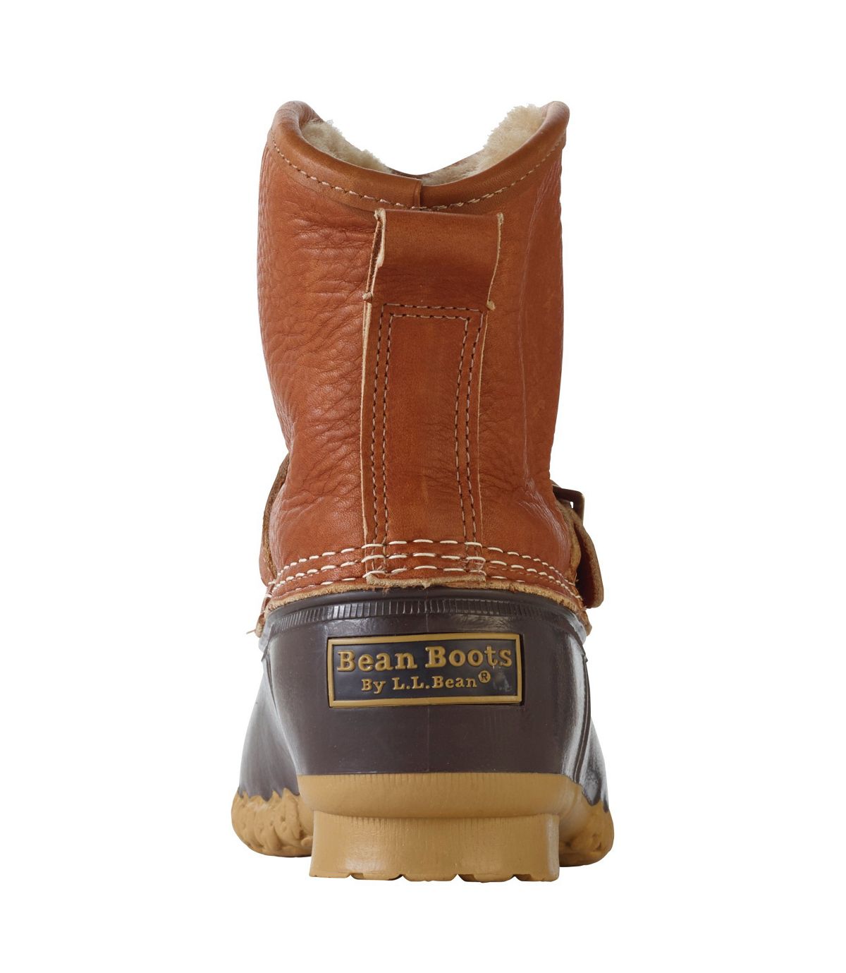 L.L.Bean Tumbled-Leather L.L.Bean Boots, 7" Shearling-Lined Lounger