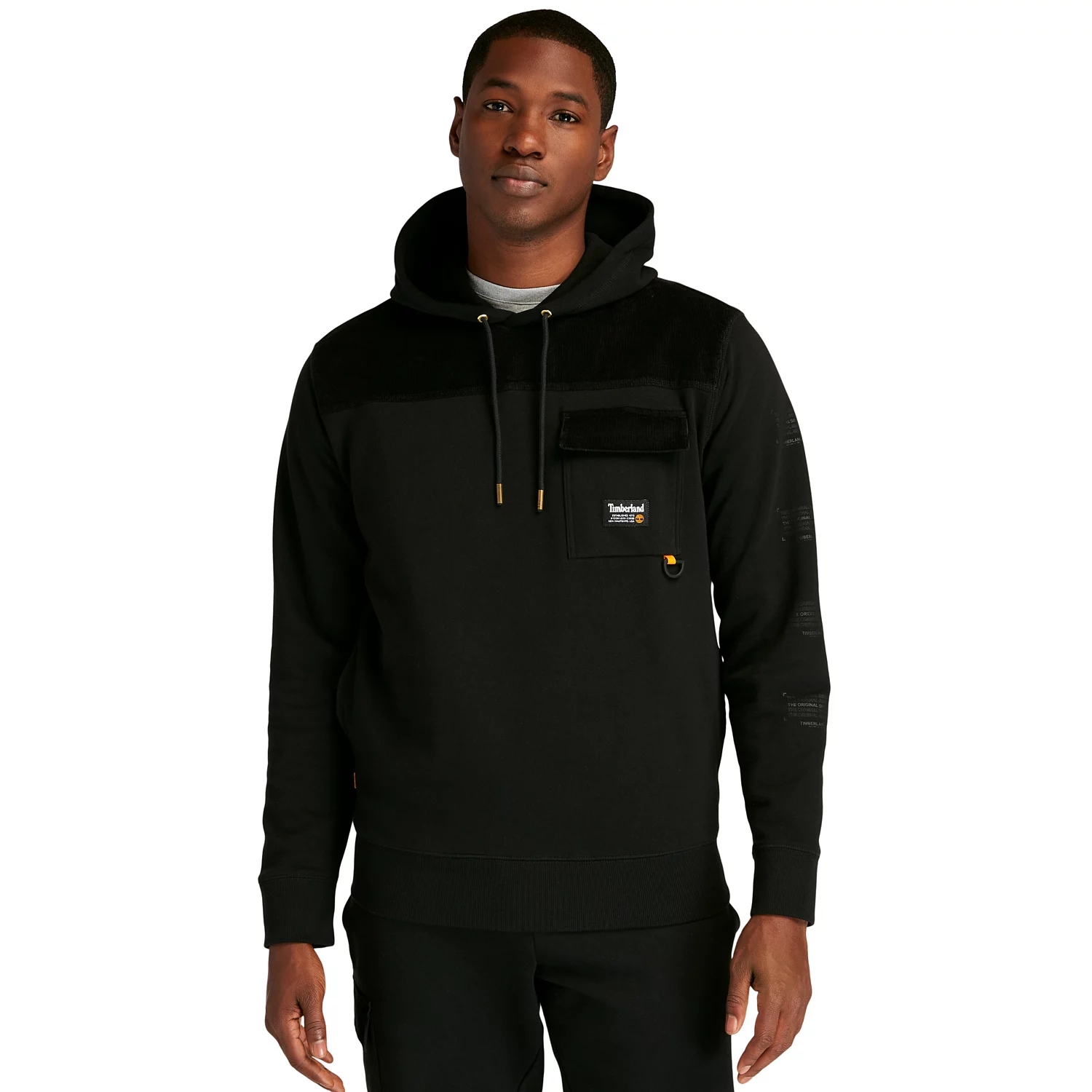 Men's Corduroy-Accent Hoodie