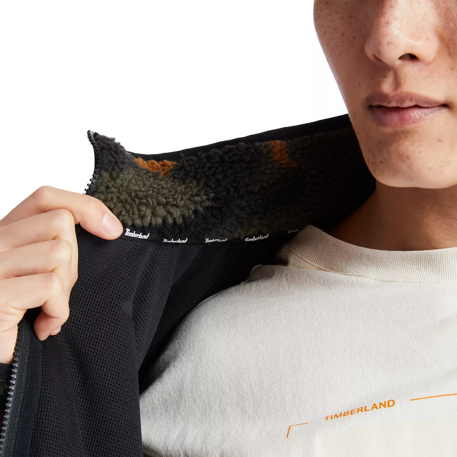 Men's Camo Recycled Fleece Jacket