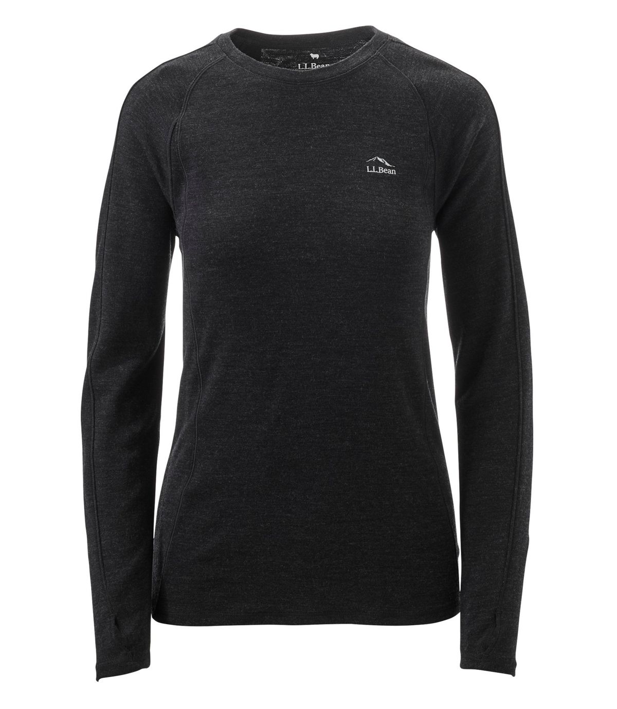 L.L.Bean Women's Cresta Wool Midweight 250 Base Layer, Crew