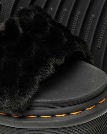 Voss Fluffy Faux Fur Platform Sandals,WOMEN'S PLATFORMS,no.92