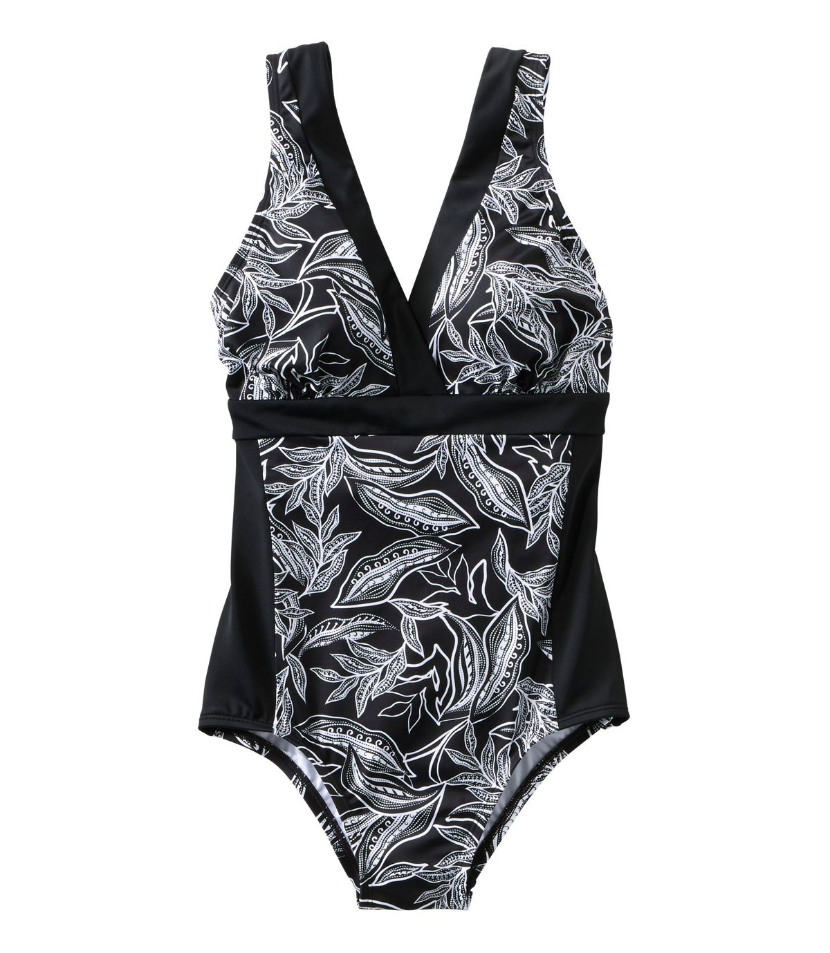 L.L.Bean Women's L.L.Bean Mix-and-Match Swimwear, V-Neck Tanksuit Print