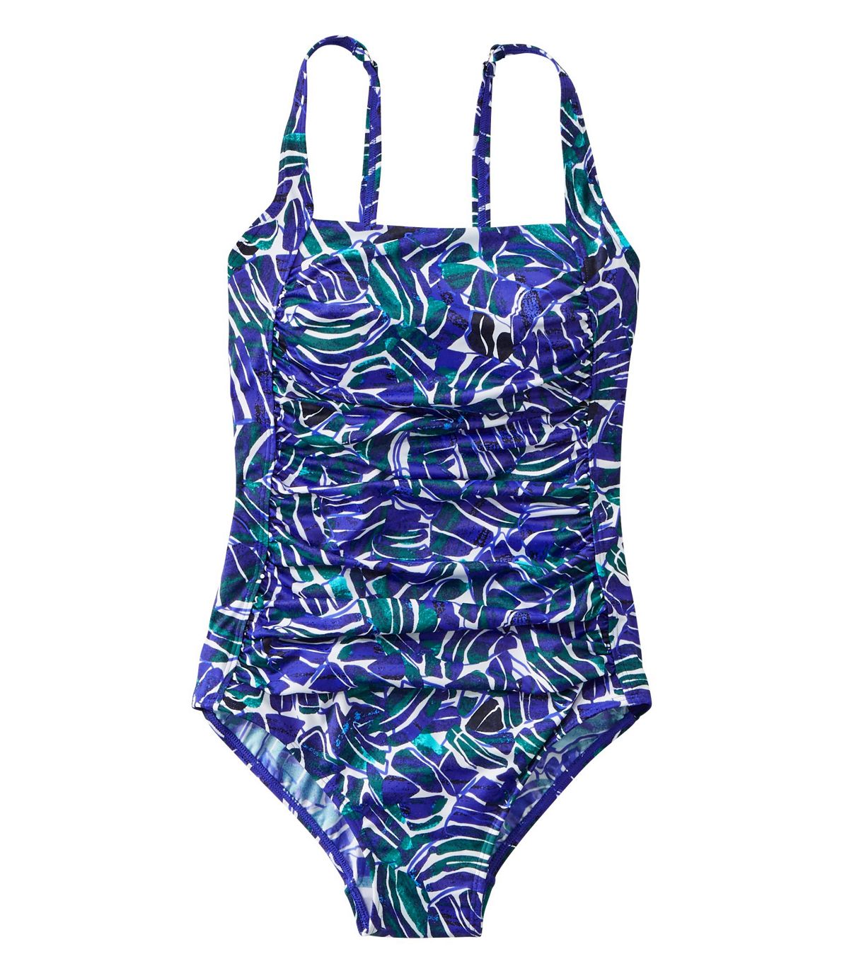 L.L.Bean Women's L.L.Bean Mix-and-Match Swim Collection, Squareneck Tanksuit Print