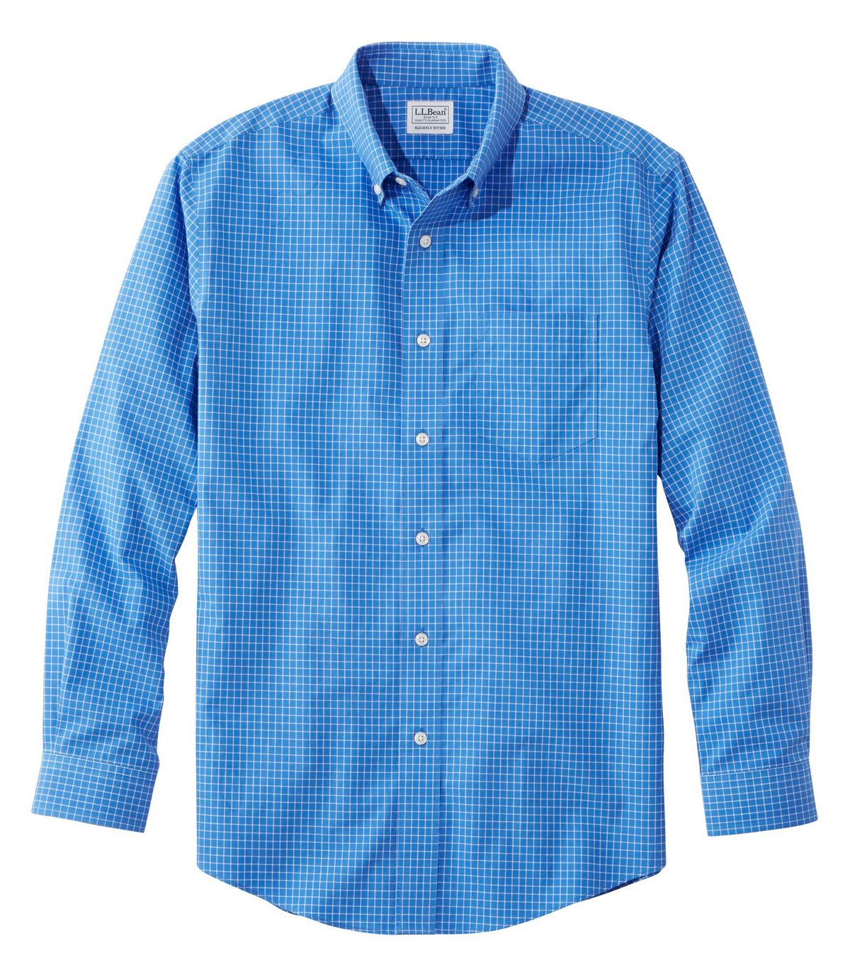 L.L.Bean Men's Wrinkle-Free Check Shirt, Slightly Fitted