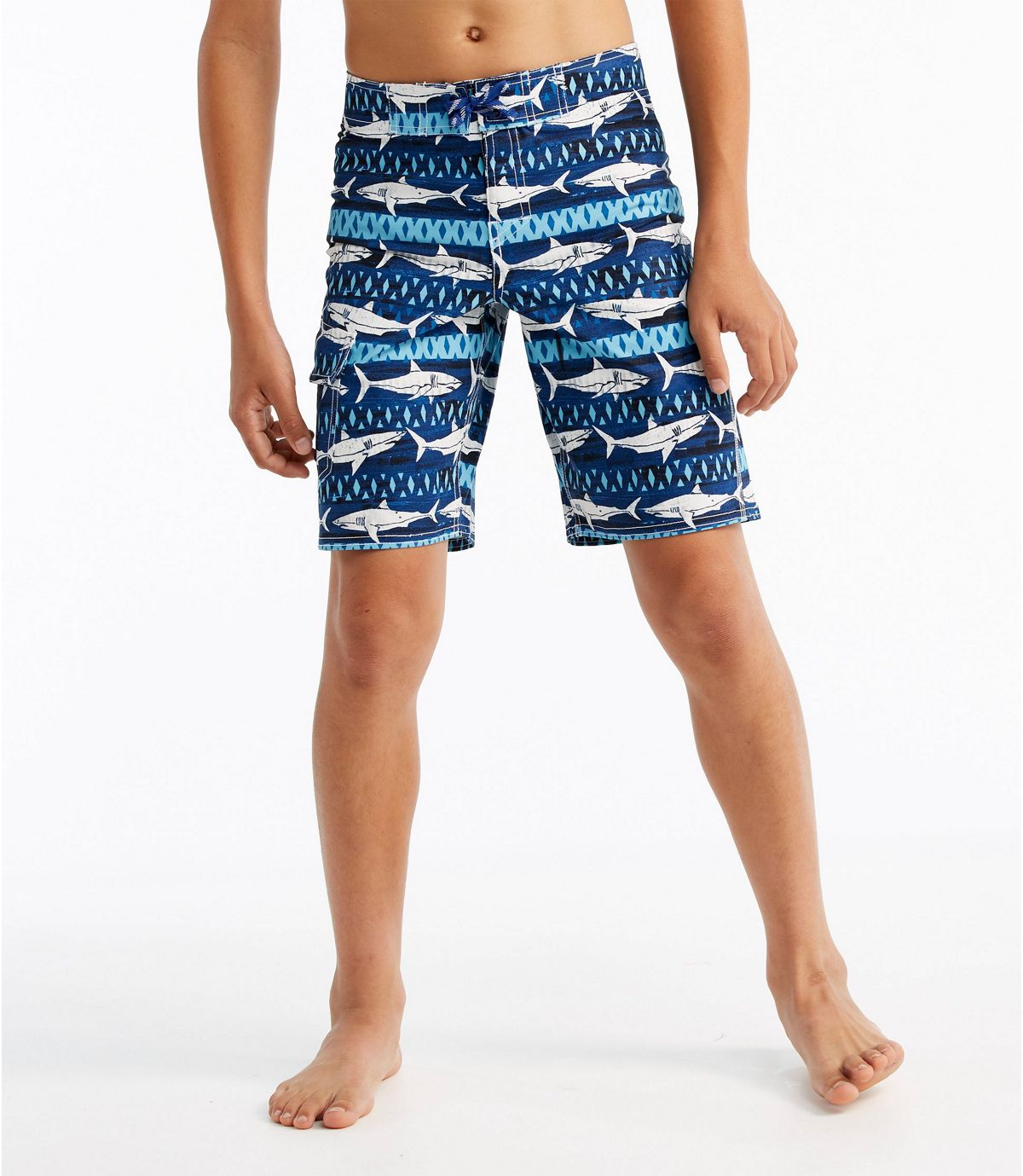 L.L.Bean Boys' Riptide Stretch Board Shorts, Print