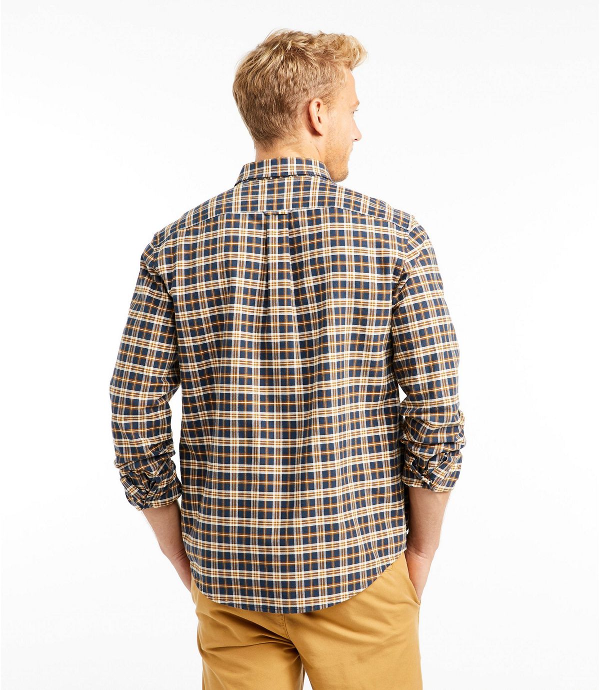 L.L.Bean Men's Signature Washed Oxford Cloth Shirt, Plaid