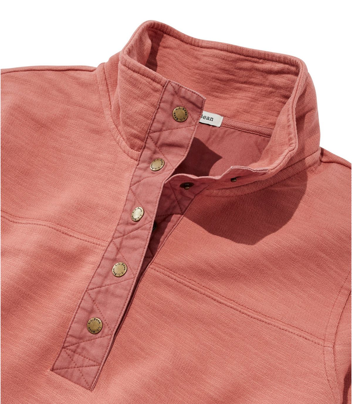 L.L.Bean Women's Rocky Coast Sweatshirt, Snap Henley