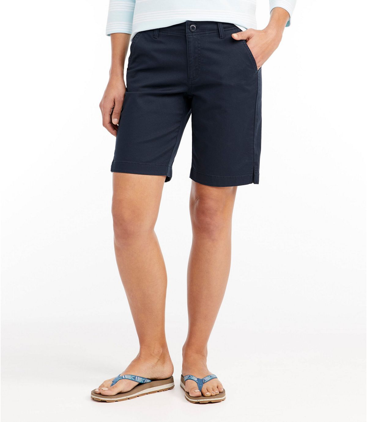 L.L.Bean Women's Lakewashed Chino Shorts, Bermuda