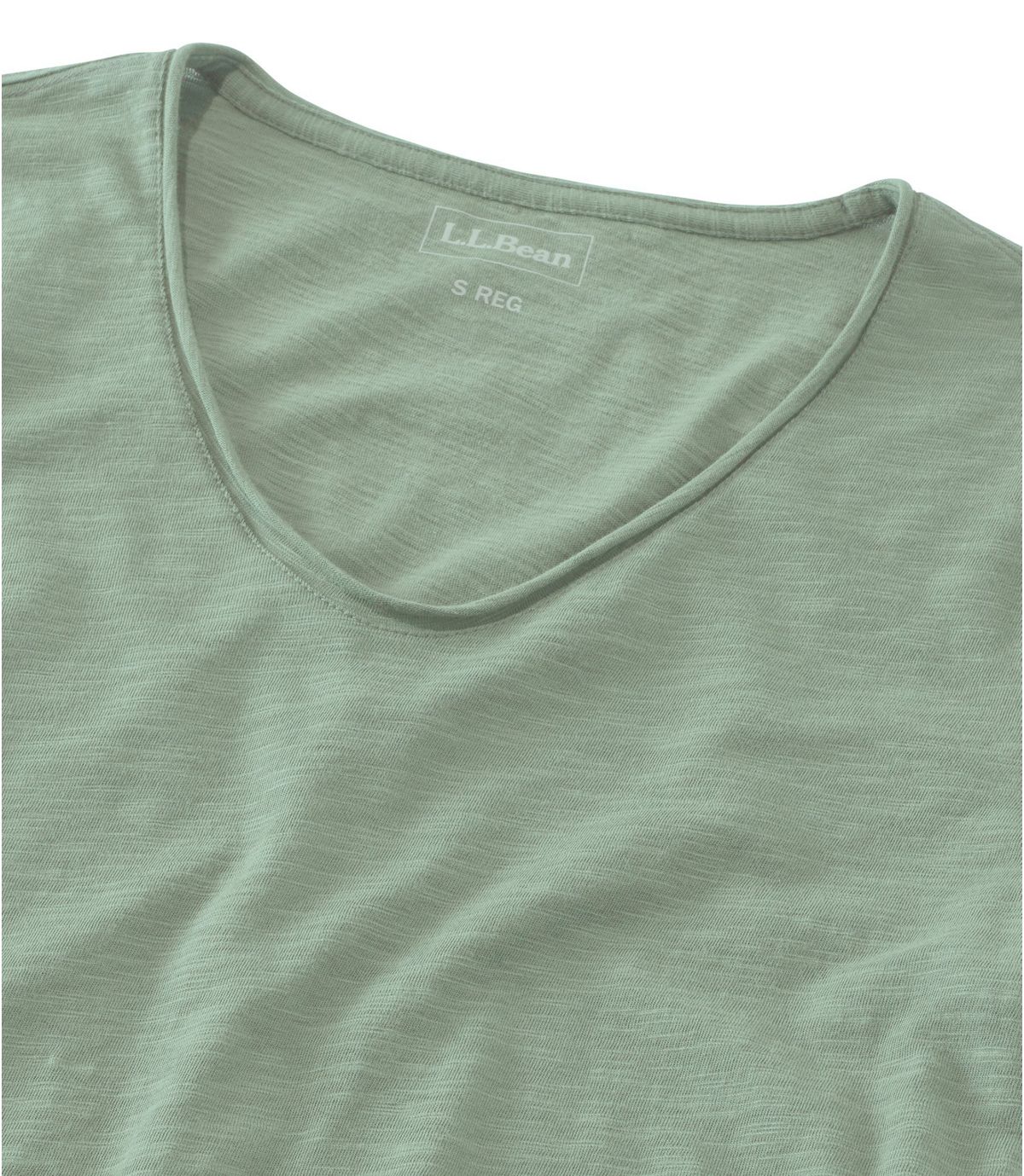 L.L.Bean Women's Organic Cotton Tee, V-Neck Short-Sleeve