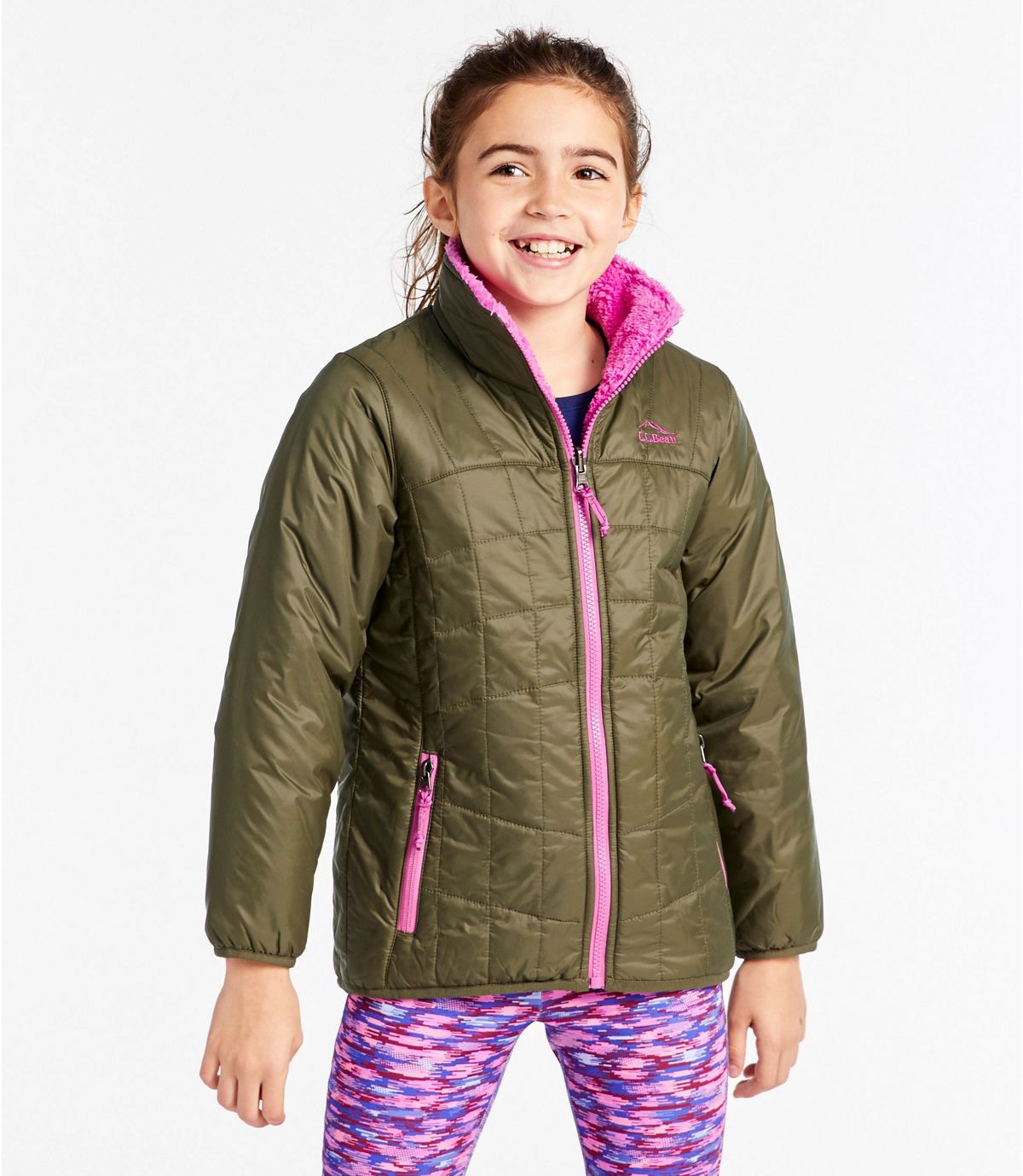 L.L.Bean Girls' Mountain Bound Reversible Jacket