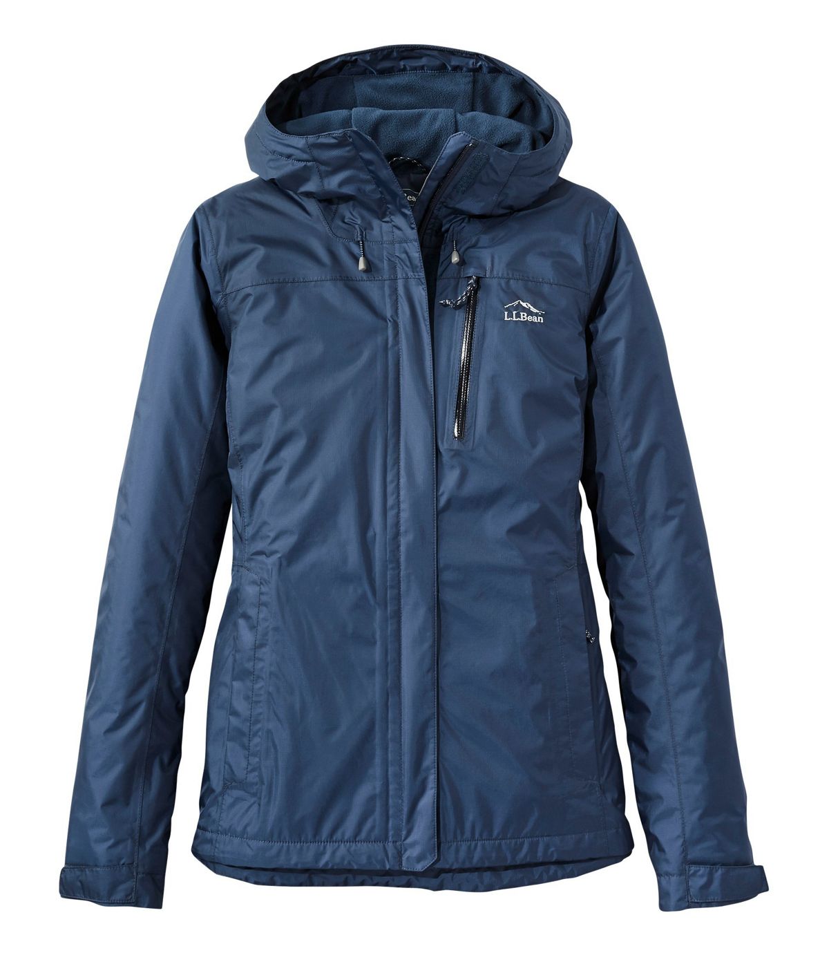 L.L.Bean Women's Trail Model Rain Jacket, Fleece-Lined