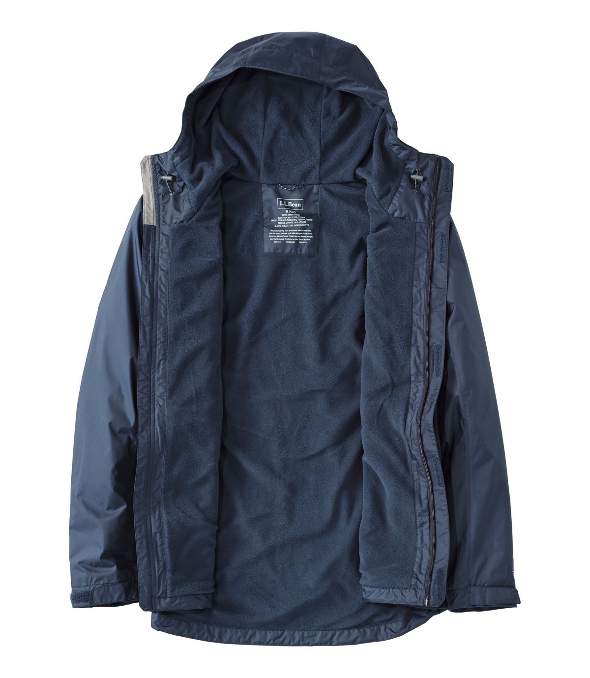 L.L.Bean Men's Trail Model Rain Jacket, Fleece-Lined