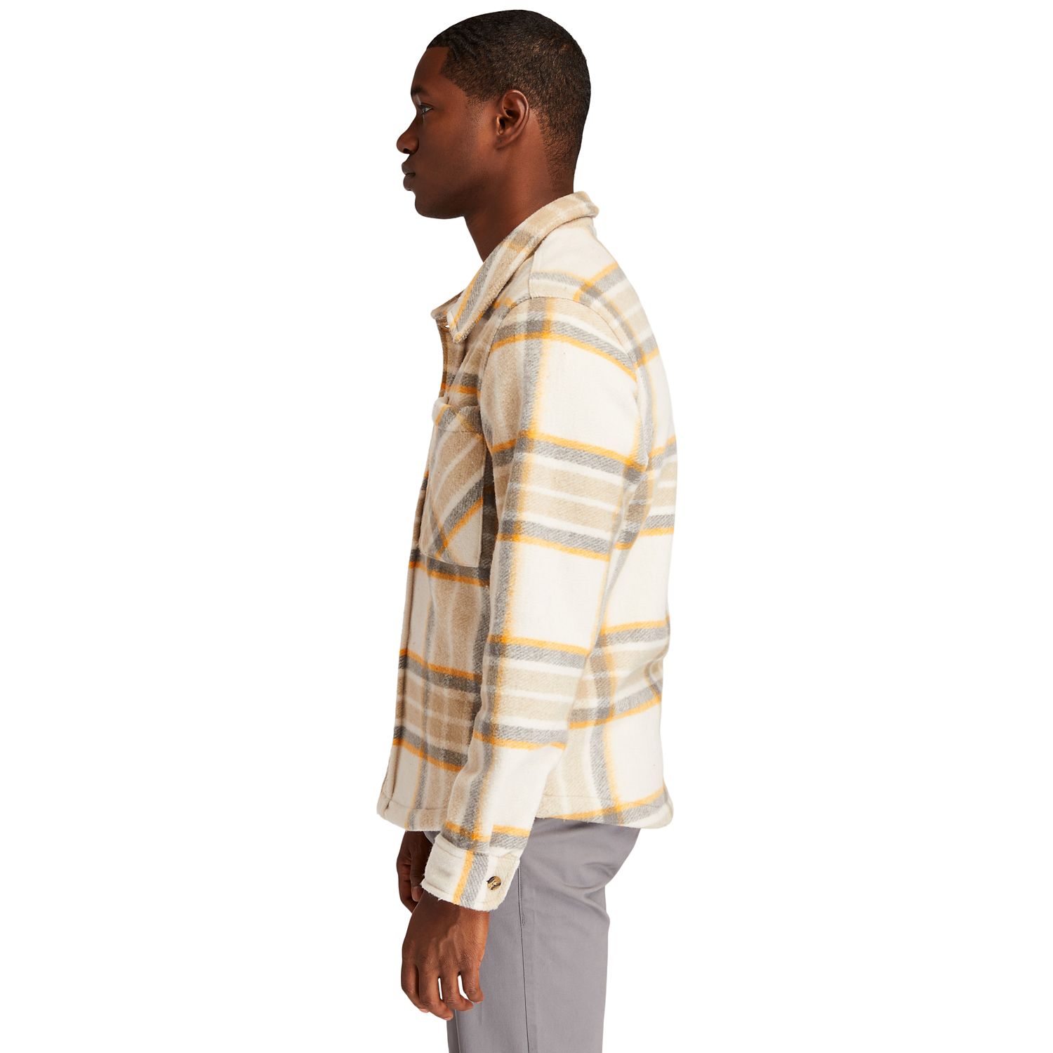 Men's Plaid Fleece Overshirt