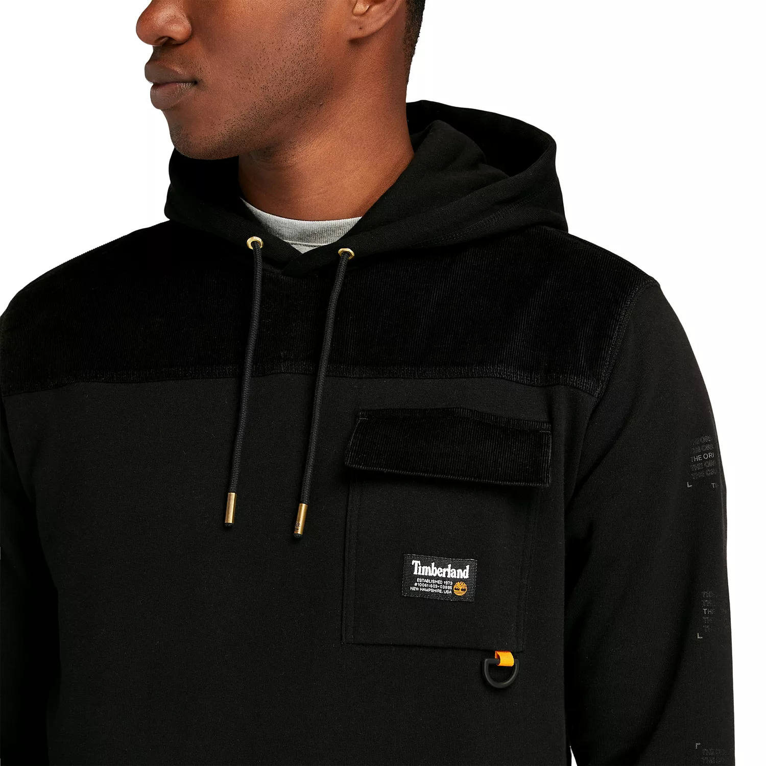 Men's Corduroy-Accent Hoodie