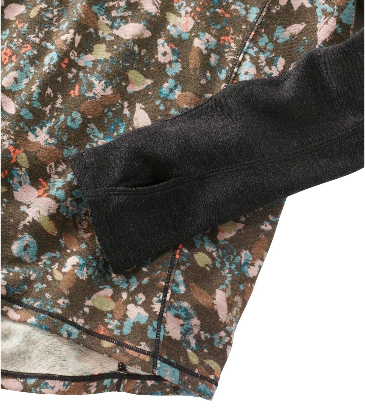 L.L.Bean Women's Cresta Wool Midweight Base Layer T-Zip, Print