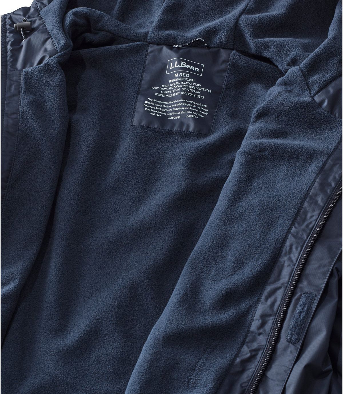 L.L.Bean Men's Trail Model Rain Jacket, Fleece-Lined