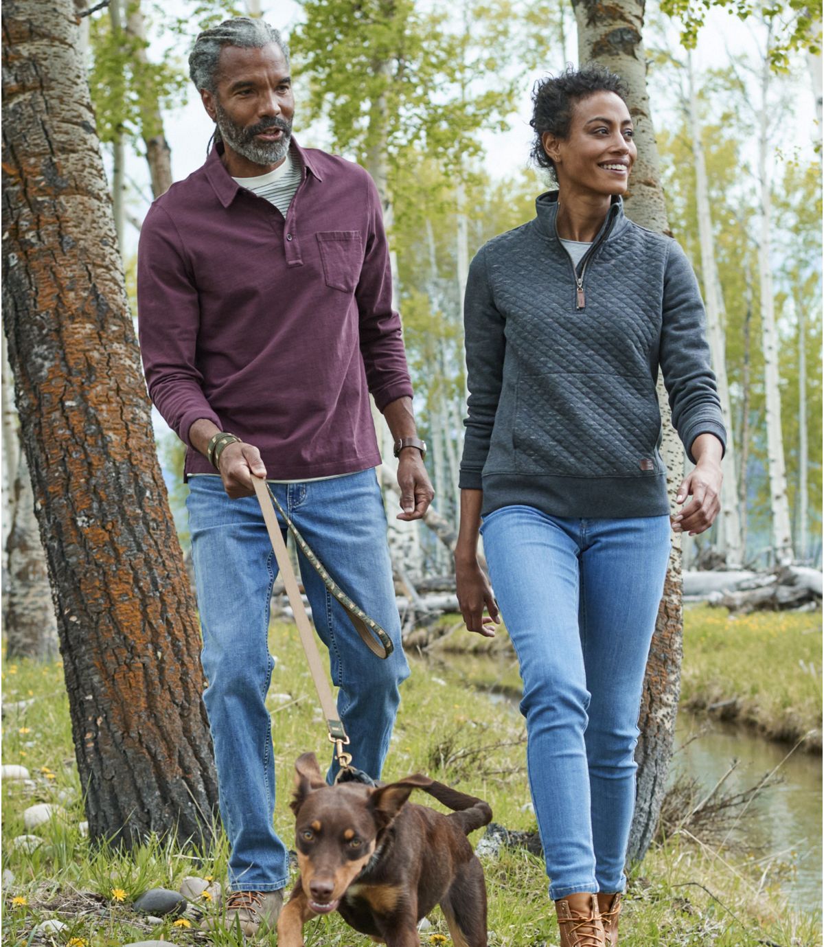 L.L.Bean Men's Lakewashed® Organic Cotton Polo with Pocket, Long-Sleeve