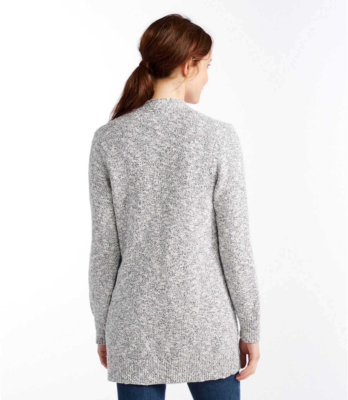 L.L.Bean Women's Cotton Ragg Sweater, Open Cardigan