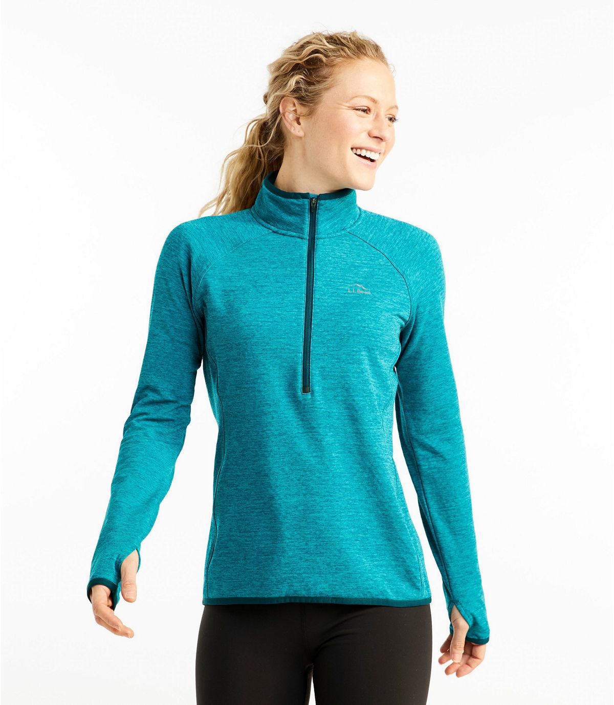 L.L.Bean Women's Adventure Grid Fleece Quarter-Zip Pullover