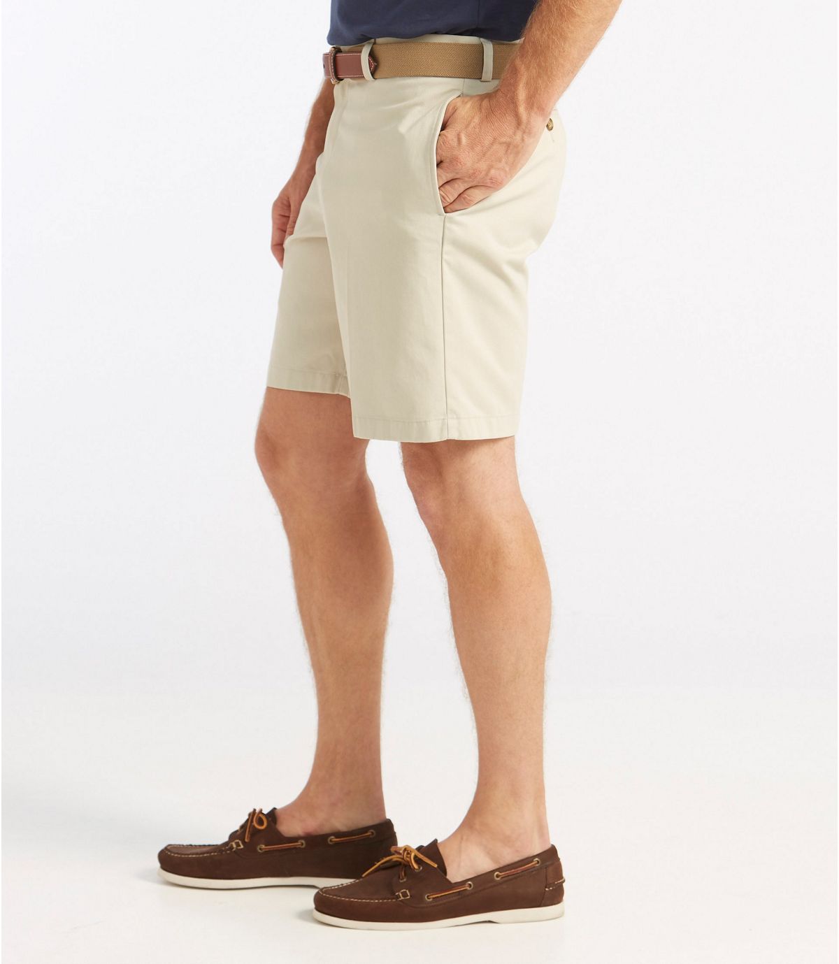 L.L.Bean Men's Double L® Chino Shorts, Classic Fit Plain Front 8" Inseam
