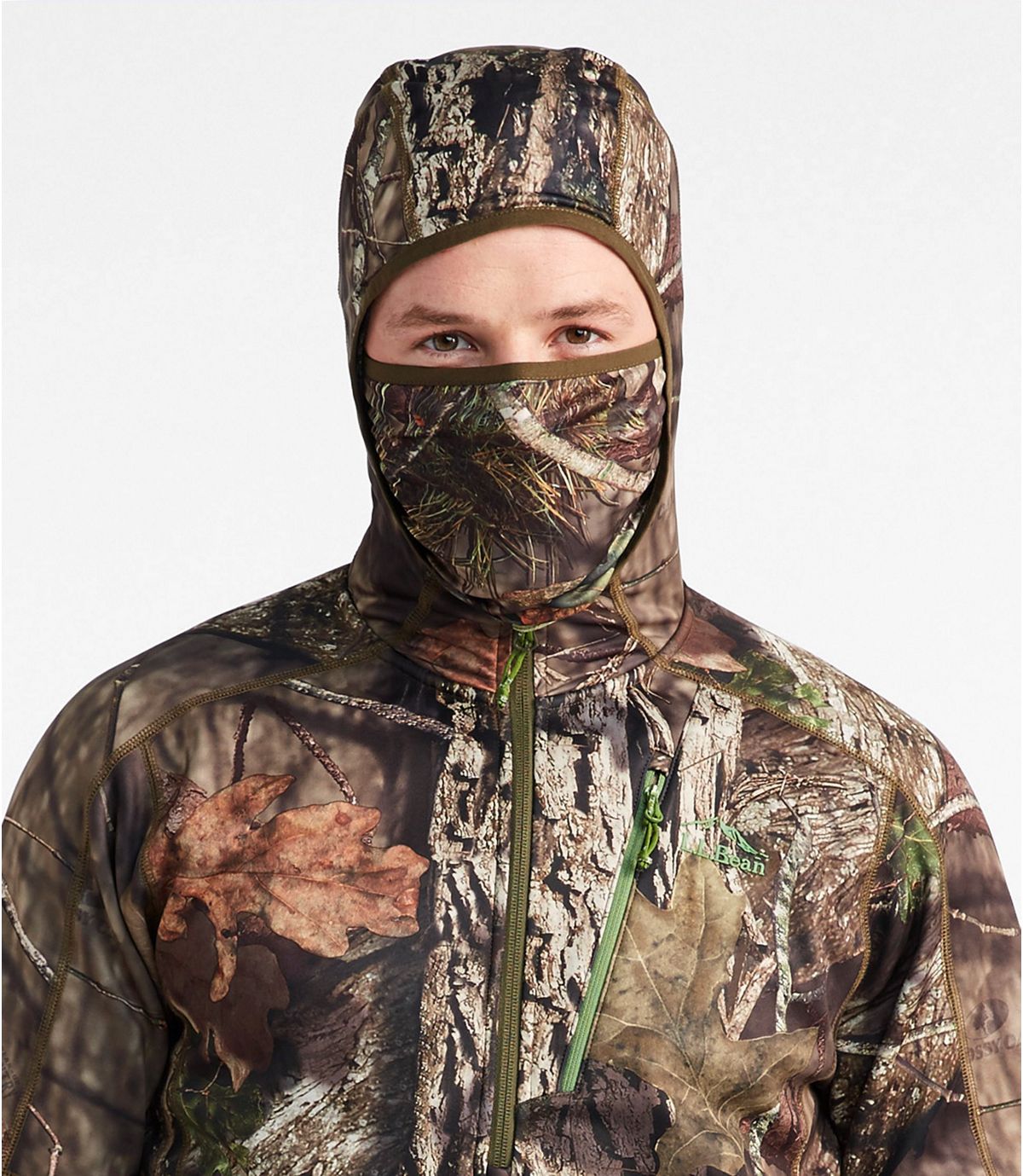 L.L.Bean Men's Ridge Runner Midweight Quarter-Zip Hoodie, Camo