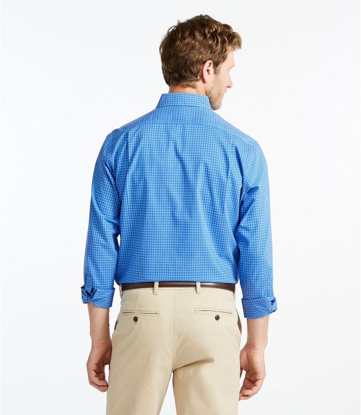 L.L.Bean Men's Wrinkle-Free Check Shirt, Slightly Fitted