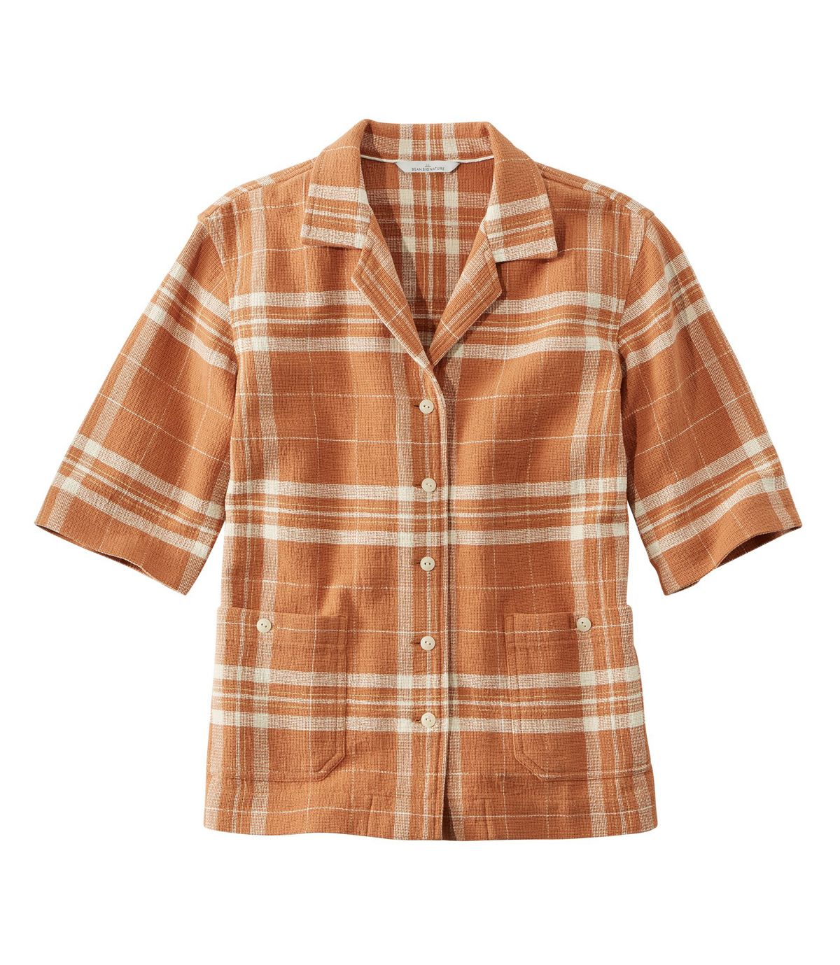 L.L.Bean Women's Signature Cool Weave Camp Shirt, Pattern