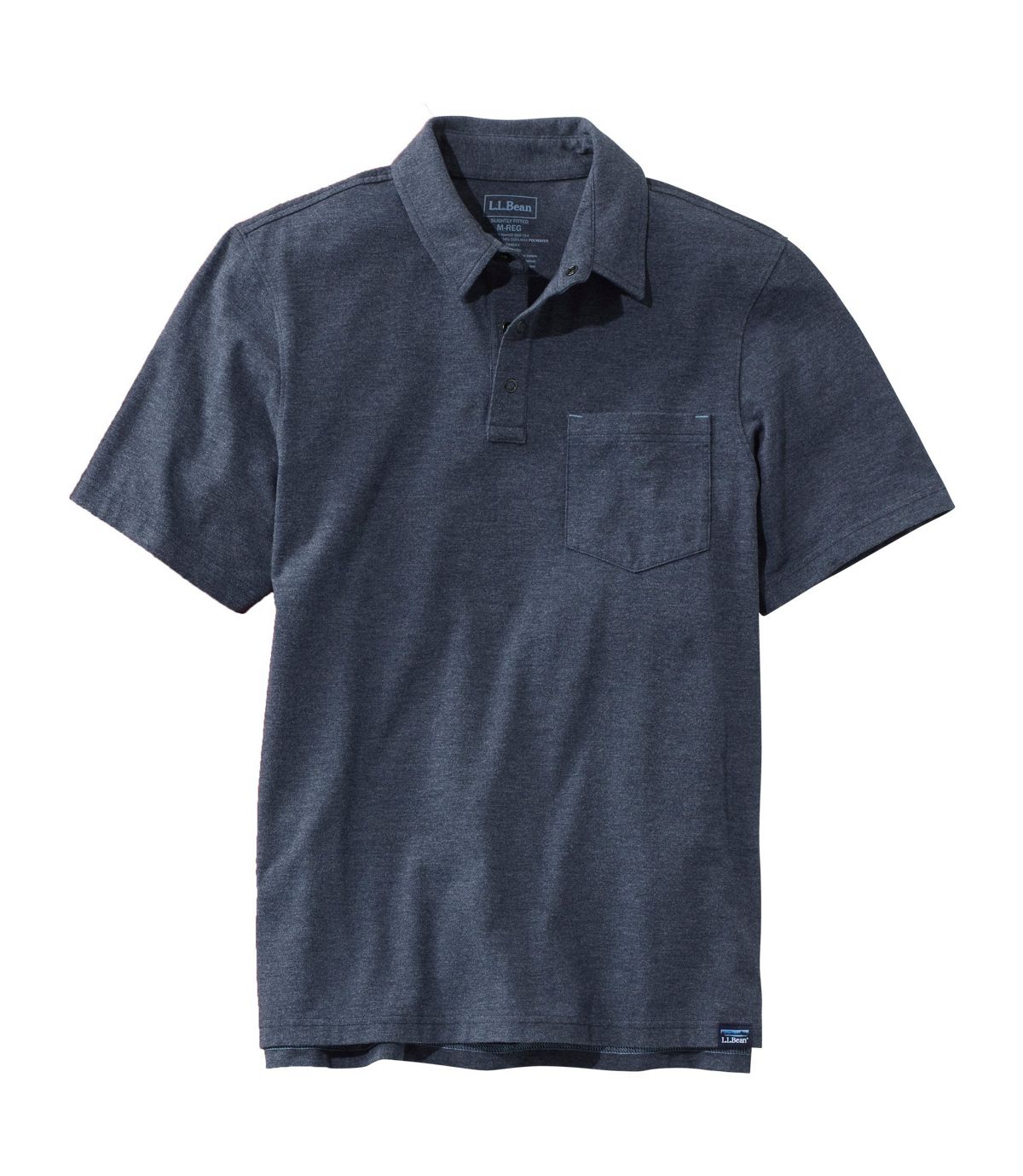 L.L.Bean Men's Allagash Pima Cotton Blend Polo Shirt, Short Sleeve