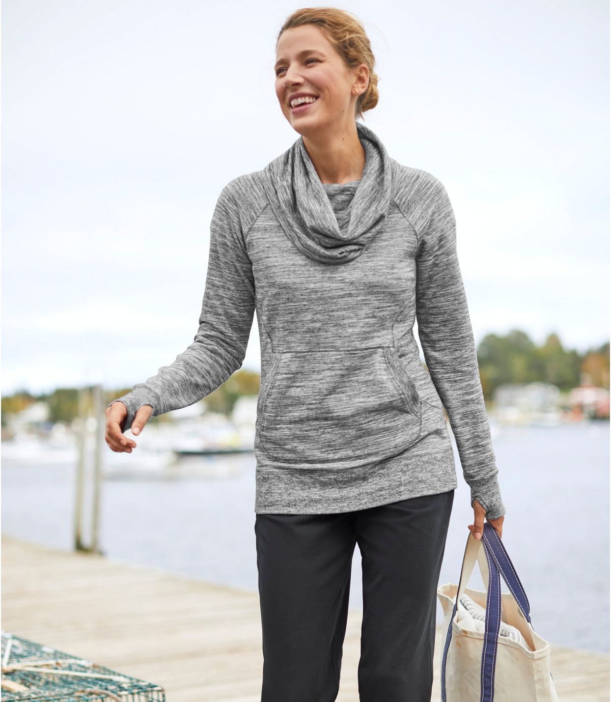L.L.Bean Bean's Cozy Pullover, Marled