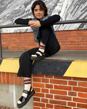 Voss Women's Patent Leather Strap Sandals,WOMEN'S PLATFORMS,no.93