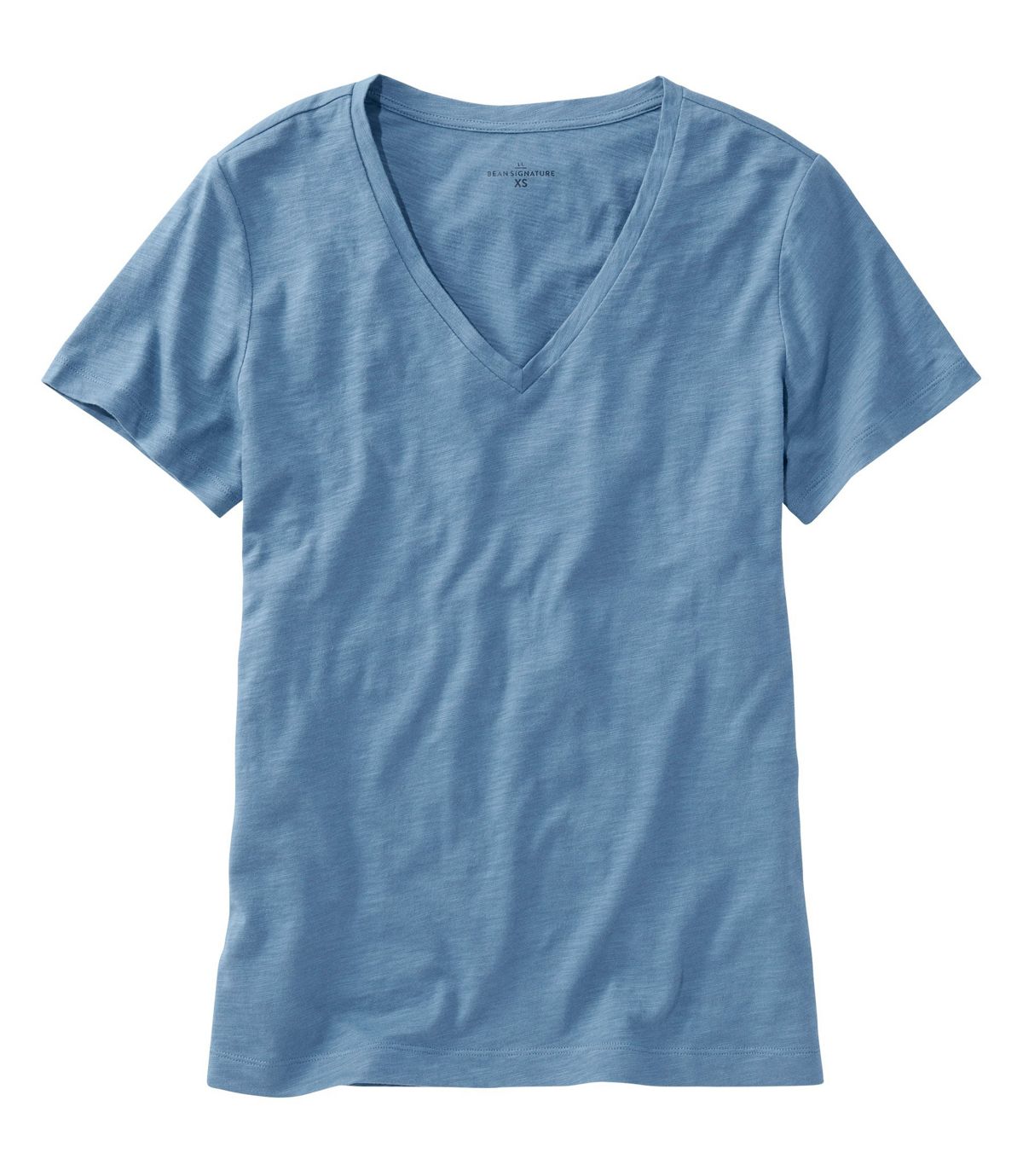 L.L.Bean Women's Signature Slub-Knit Tee, V-Neck