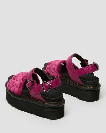 Voss Fluffy Faux Fur Platform Sandals,WOMEN'S PLATFORMS,no.96