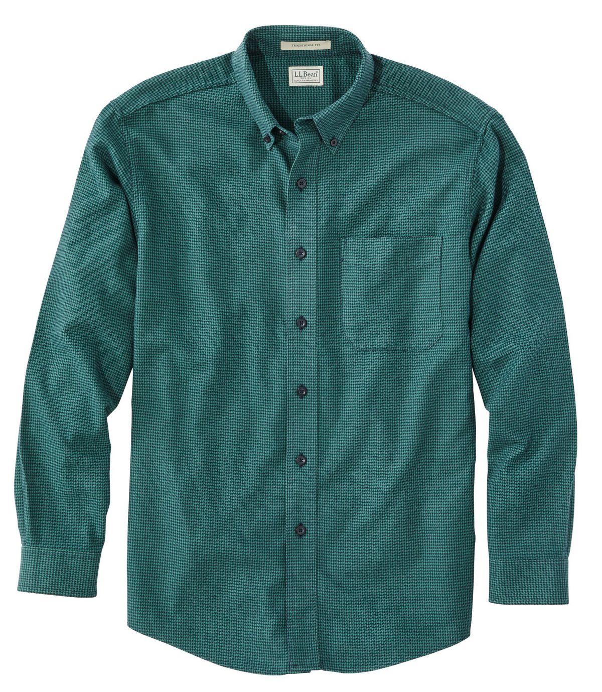 L.L.Bean Men's Wicked Good Flannel Shirt, Traditional Fit Houndstooth