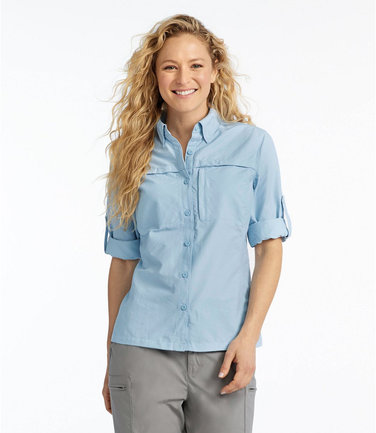 L.L.Bean Women's Tropicwear Shirt, Long-Sleeve