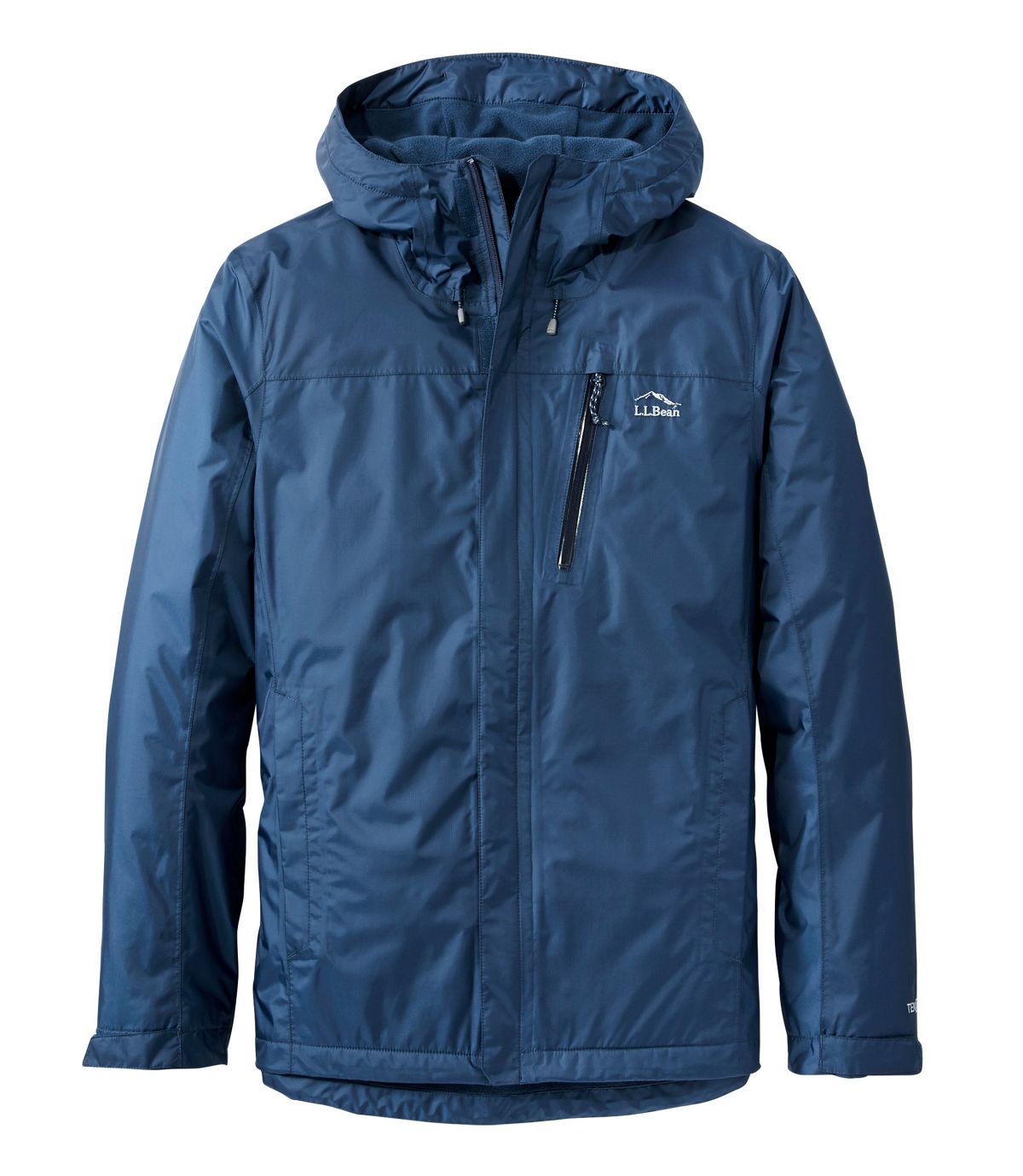 L.L.Bean Men's Trail Model Rain Jacket, Fleece-Lined
