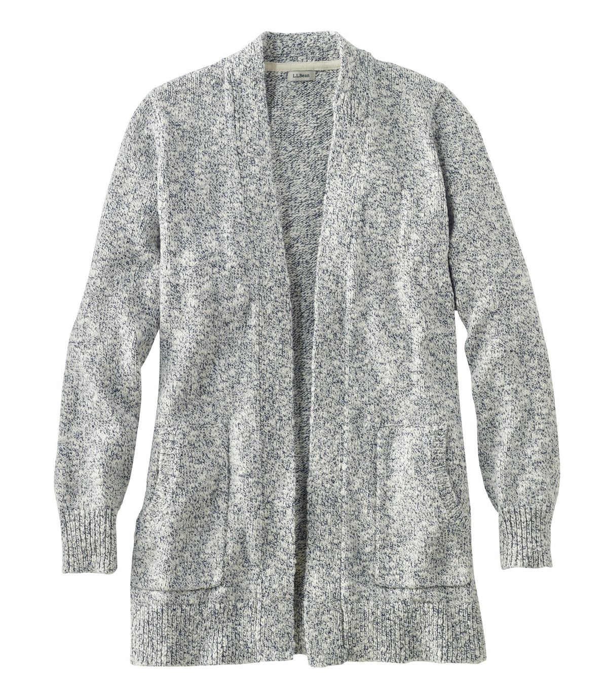 L.L.Bean Women's Cotton Ragg Sweater, Open Cardigan