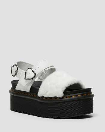 Voss Fluffy Faux Fur Platform Sandals,WOMEN'S PLATFORMS,no.107
