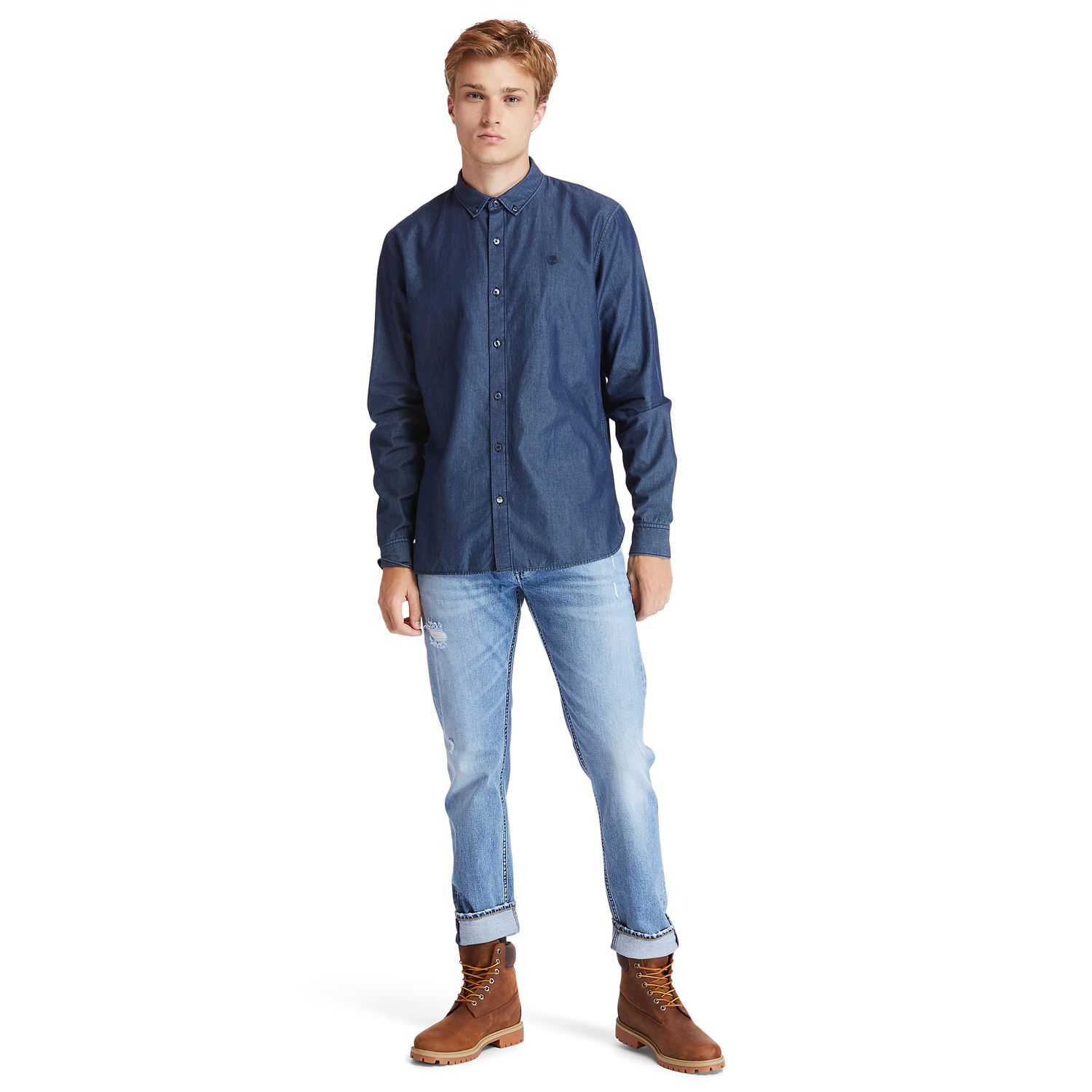 Men's Mumford River Slim-Fit Chambray Shirt