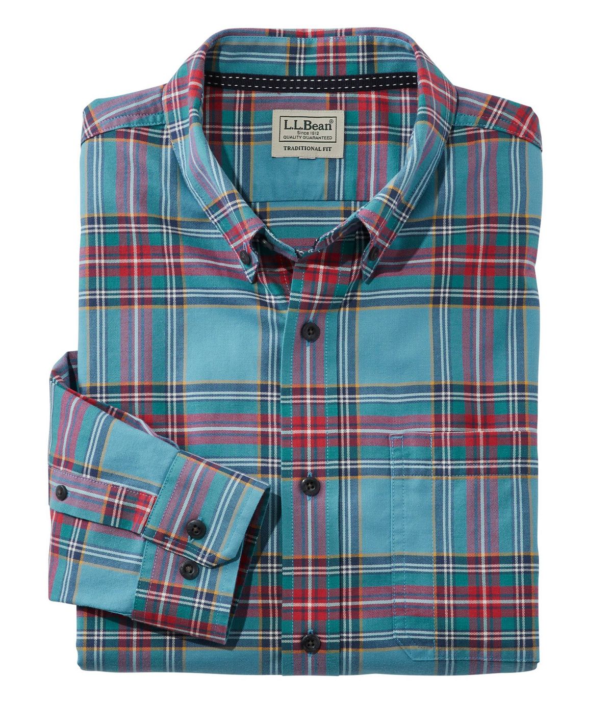 L.L.Bean Men's Easy-Care Lakewashed® Shirt, Long-Sleeve, Tartan