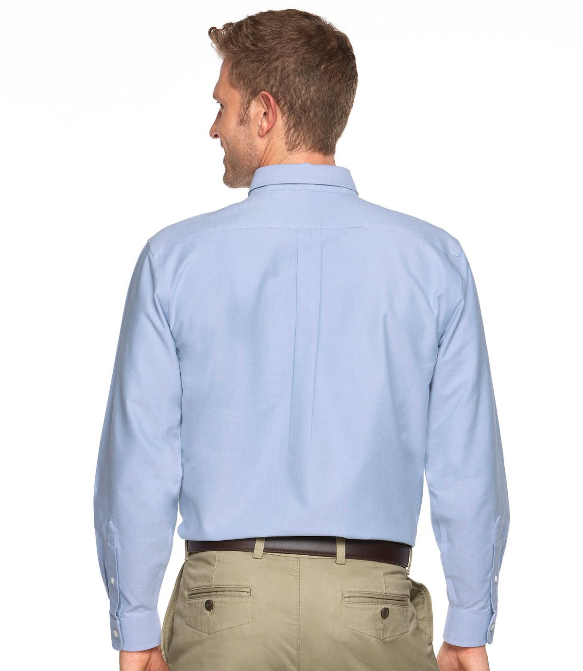 L.L.Bean Men's Wrinkle-Free Classic Oxford Cloth Shirt, Slightly Fitted