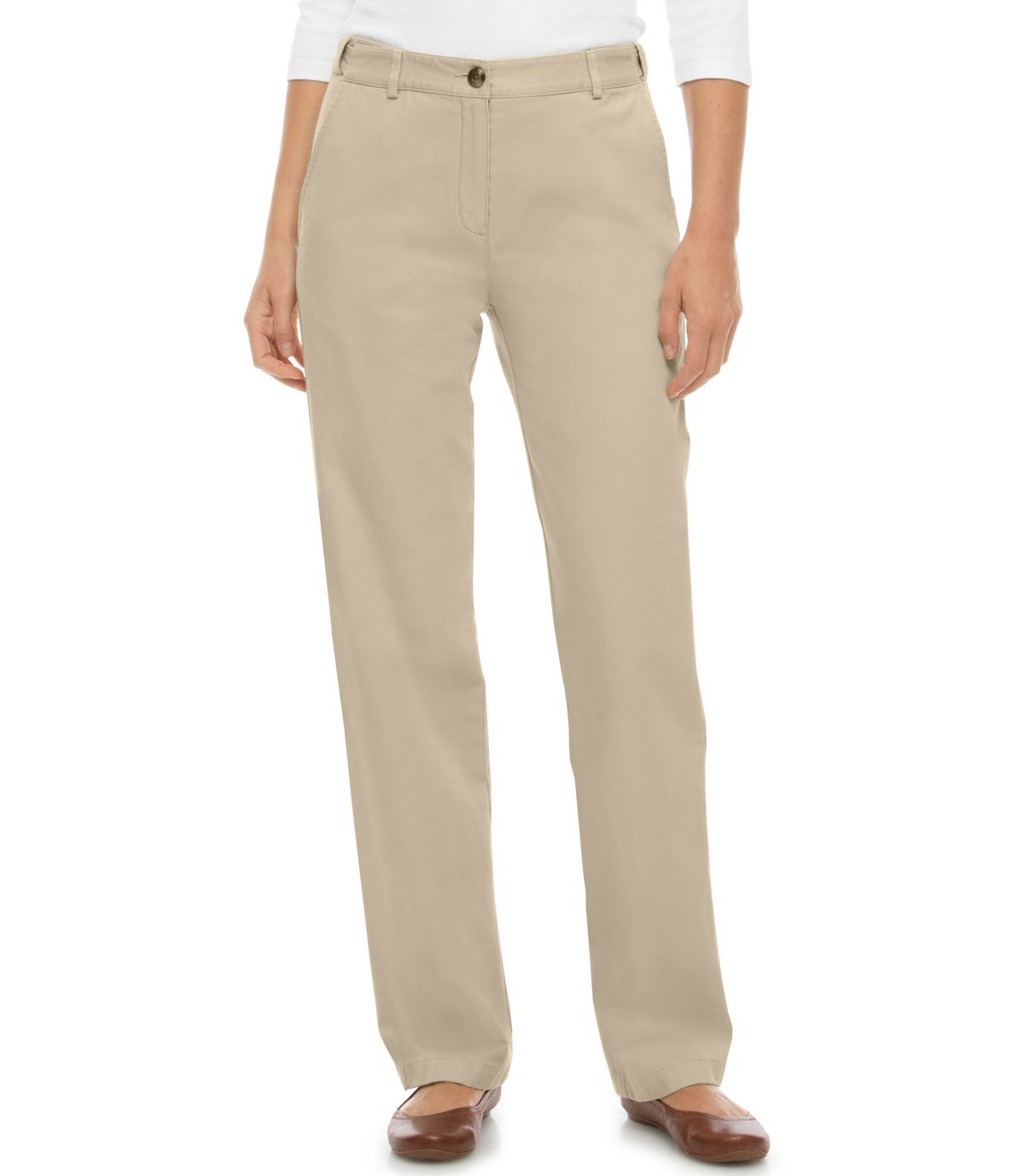 L.L.Bean Women's Wrinkle-Free Bayside Pants, Classic Fit Hidden Comfort Waist