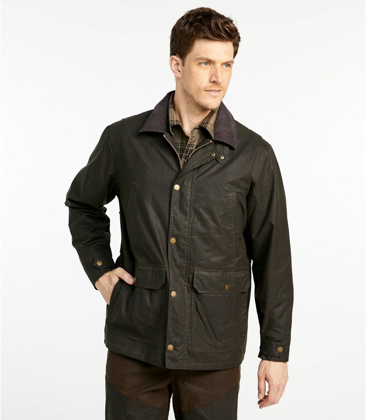 L.L.Bean Men's Double L Waxed-Cotton Upland Coat