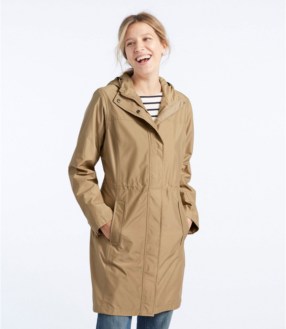 L.L.Bean Women's H2OFF Raincoat, Mesh-Lined