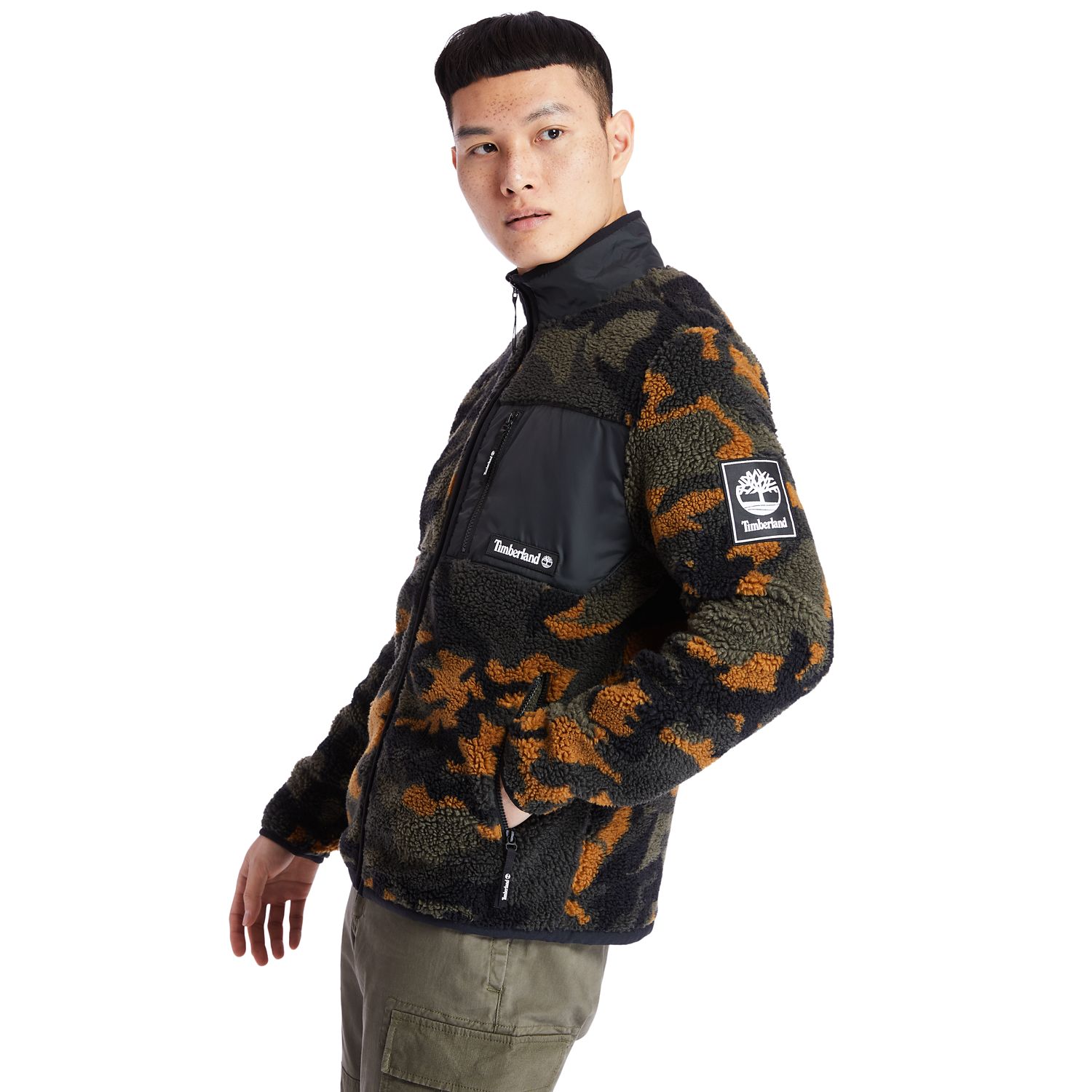 Men's Camo Recycled Fleece Jacket